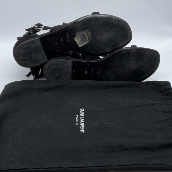 Saint Laurent - Leather Studded Accents Gladiator Sandals - Picture 12 of 12